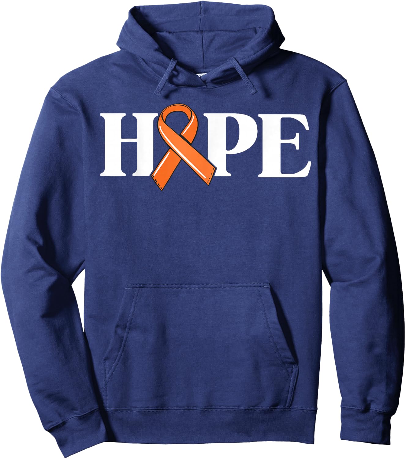 Leukemia Cancer Awareness Items Cancer Hope Orange Ribbon Hoodie - Hoodie | Navy
