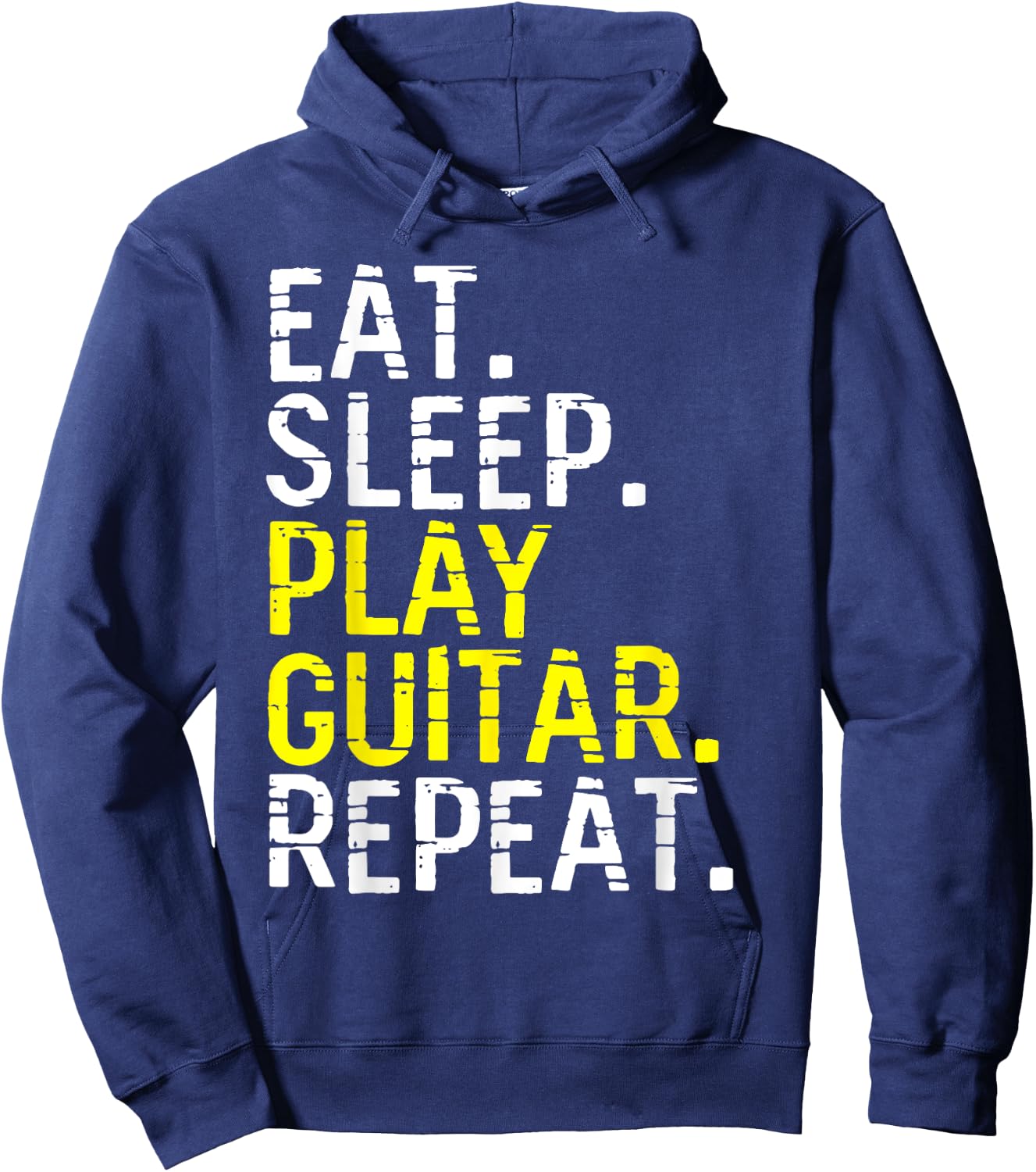 Eat Sleep Play Guitar Repeat - Funny Guitarist Hoodie - Hoodie | Navy