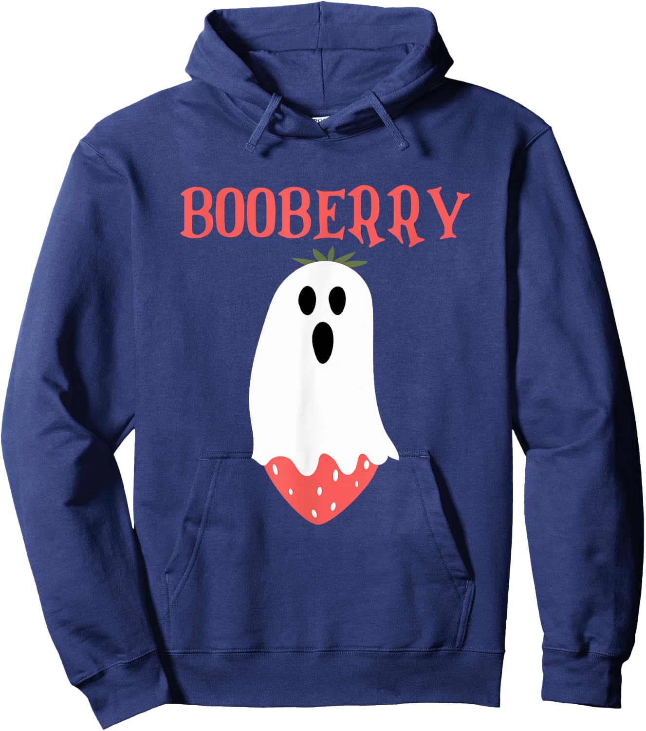 Booberry Ghost Strawberry Halloween Costume Women Men Kids Hoodie - Hoodie | Navy