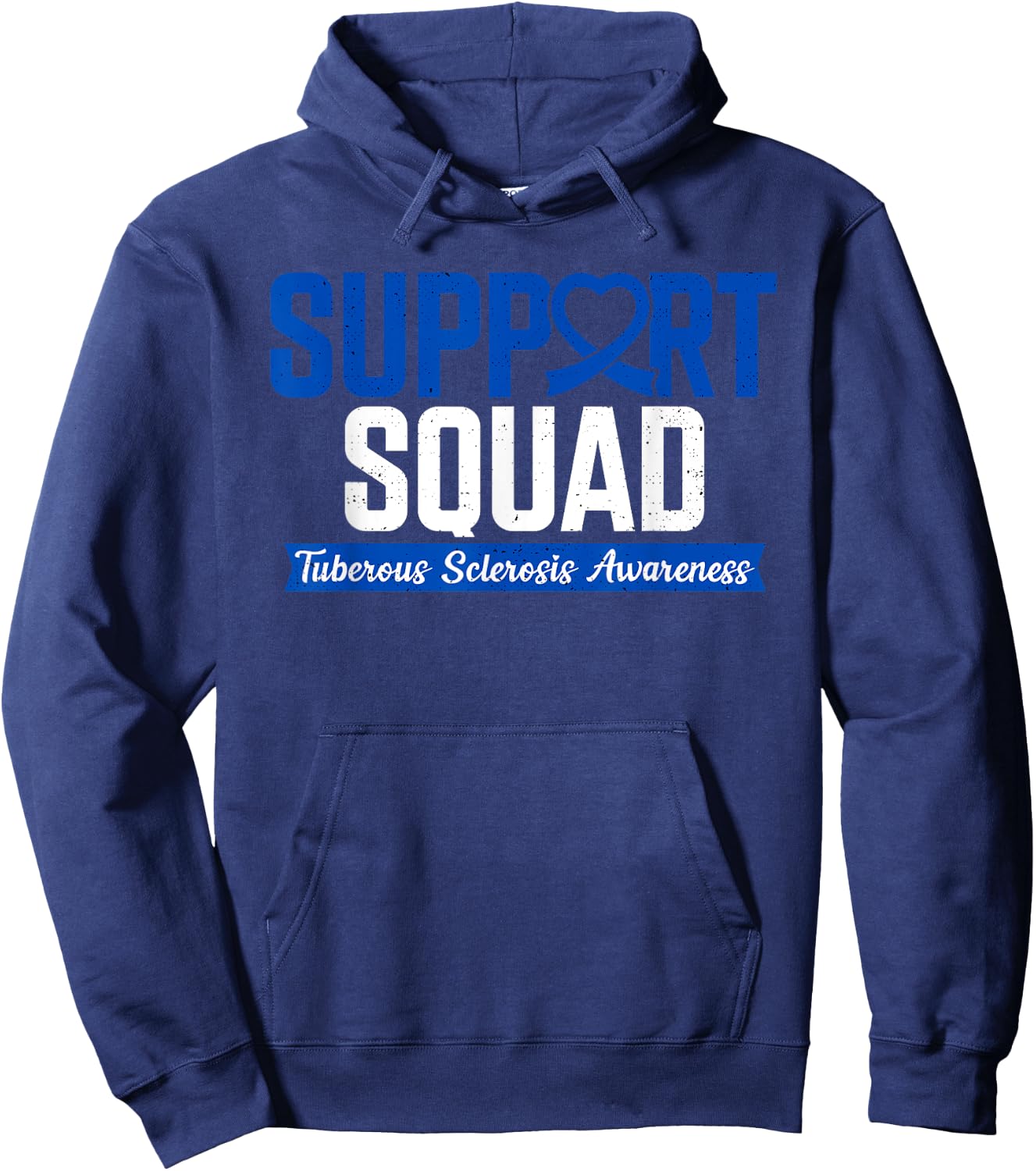 Tuberous Sclerosis Support Squad TSC Blue Ribbon Awareness Hoodie - Hoodie | Navy