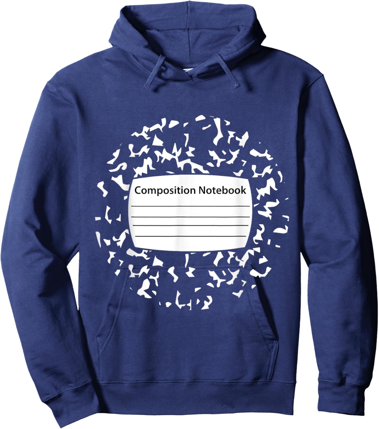 Composition Notebook Costume - Matching Group Halloween Hoodie - Hoodie | Navy