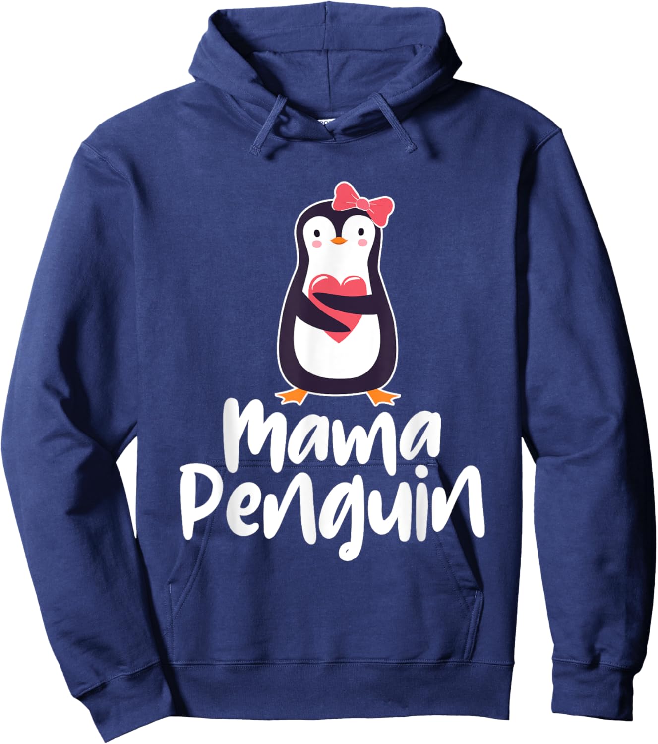 Mama Penguin - Penguin Lover Bird Watcher Aquatic Bird Hoodie - Hoodie | Navy