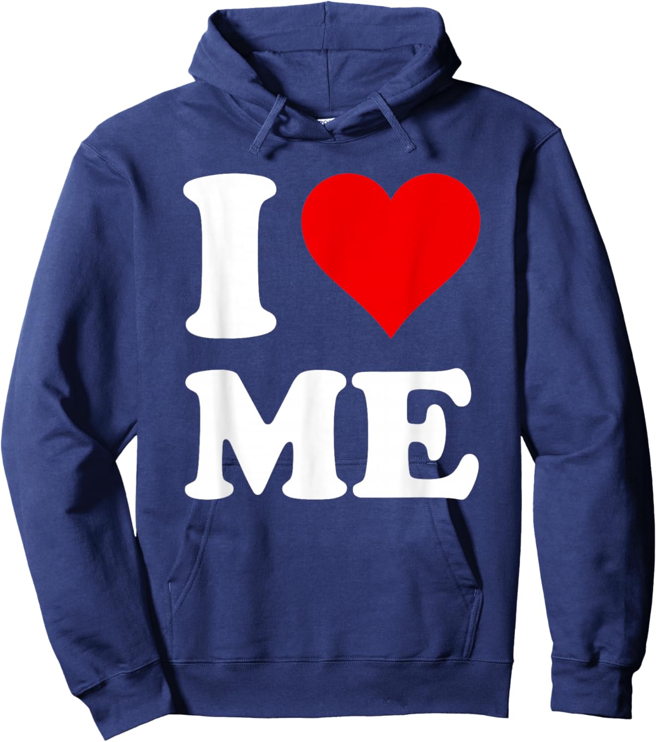 Red Heart I Love Me Hoodie - Hoodie | Navy