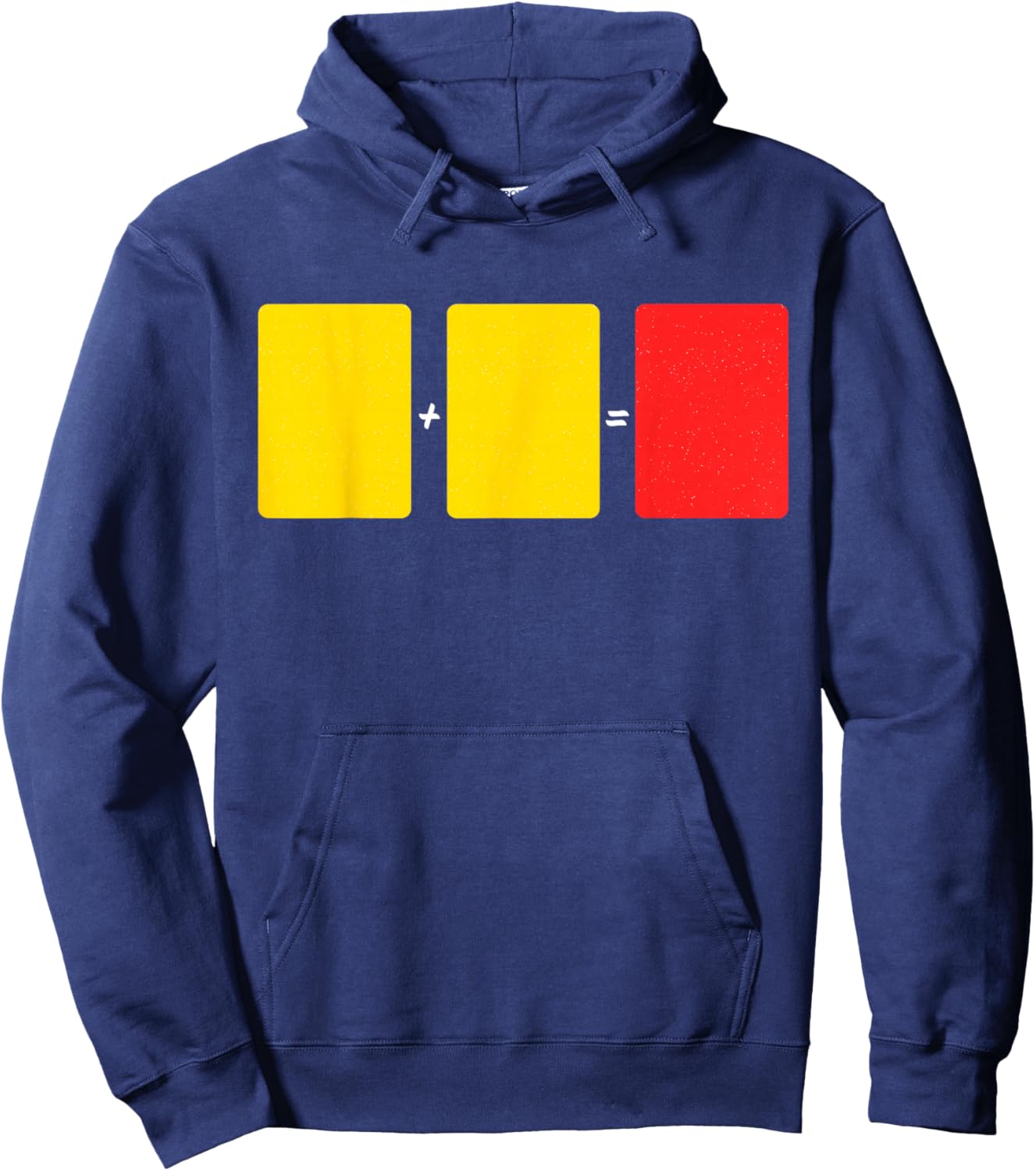 Soccer Yellow Red Card Referee Funny Sports Lovers Hoodie - Hoodie | Navy
