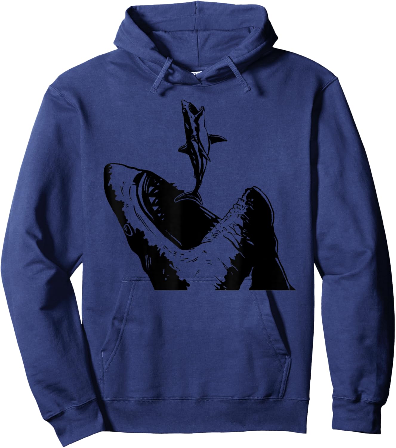 Megalodon Shark Hoodie - Hoodie | Navy