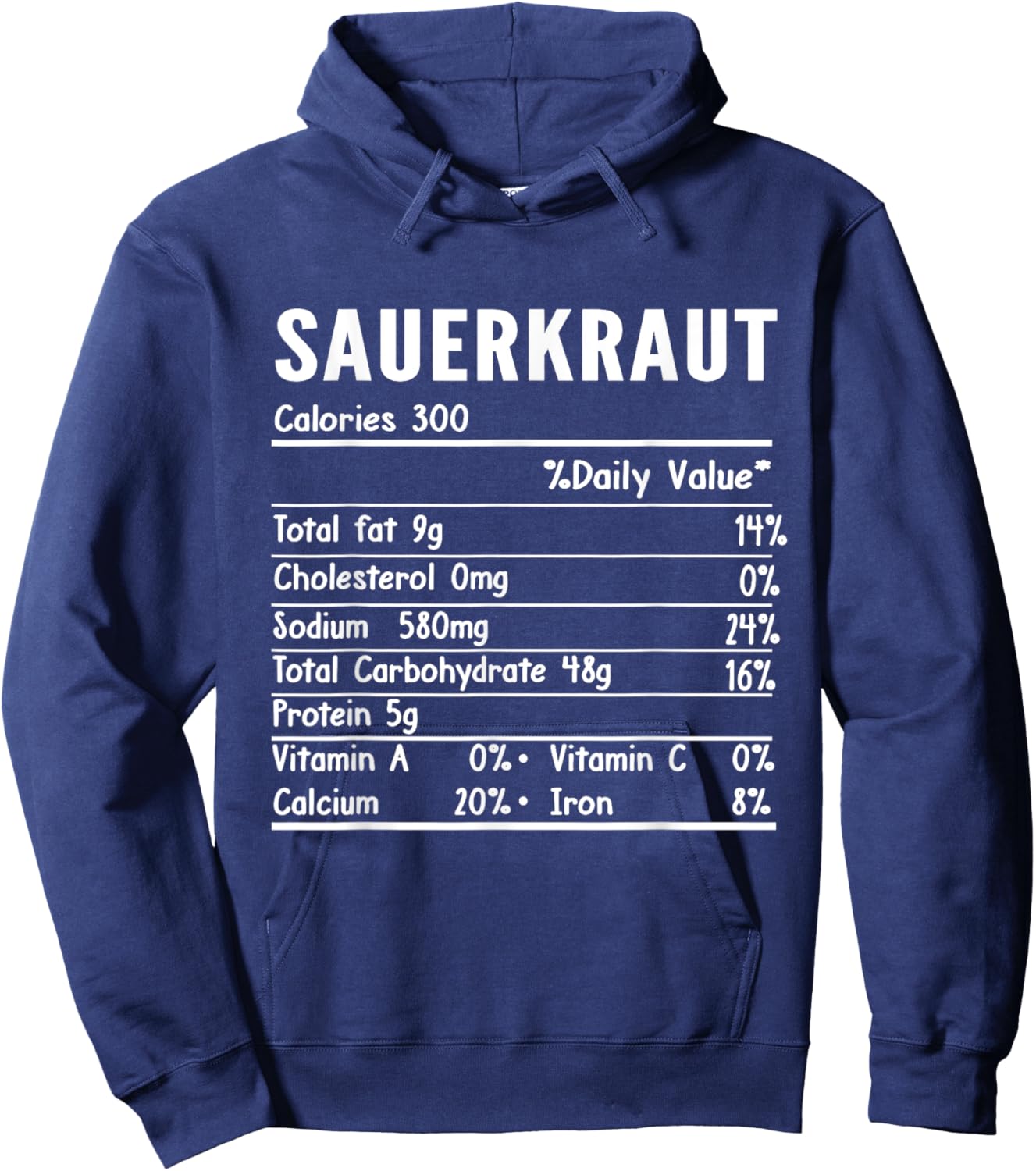Sauerkraut Nutrition Facts Thanksgiving Food Family Matching Hoodie - Hoodie | Navy