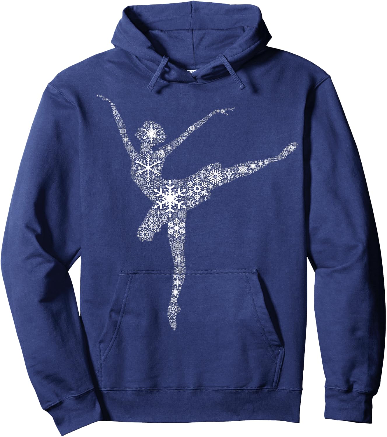 Weihnachts-Kostm Schneesilhouette Snowflake Christmas Ballet Dance Black - Women, Girls, Toddlers, Children - Small - Short Sleeve Hoodie - Hoodie | Navy