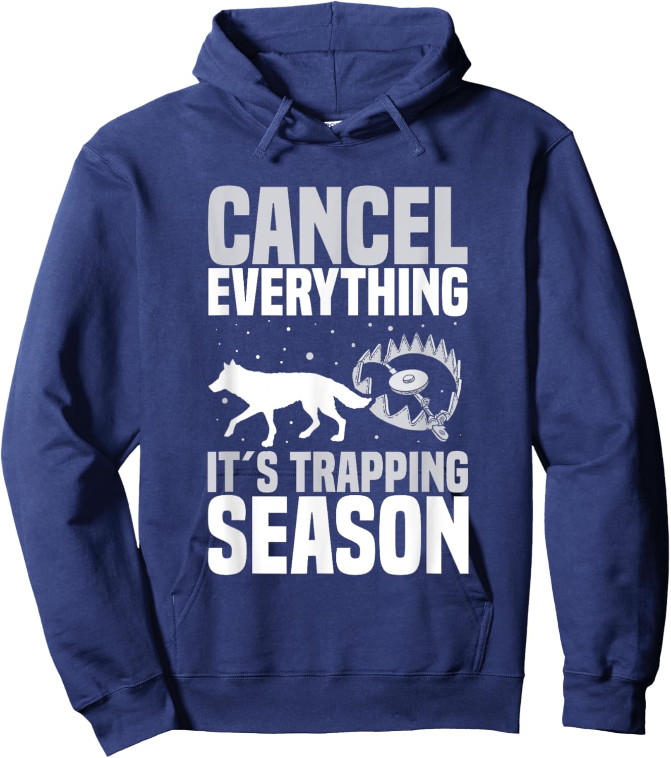 Coyote Trapping Gear Trap Hunting Equipment Trapper Hoodie - Hoodie | Navy