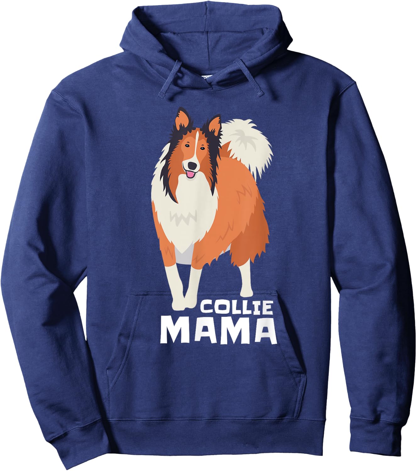 Rough Collie Mama Dog Pet Hoodie - Hoodie | Navy