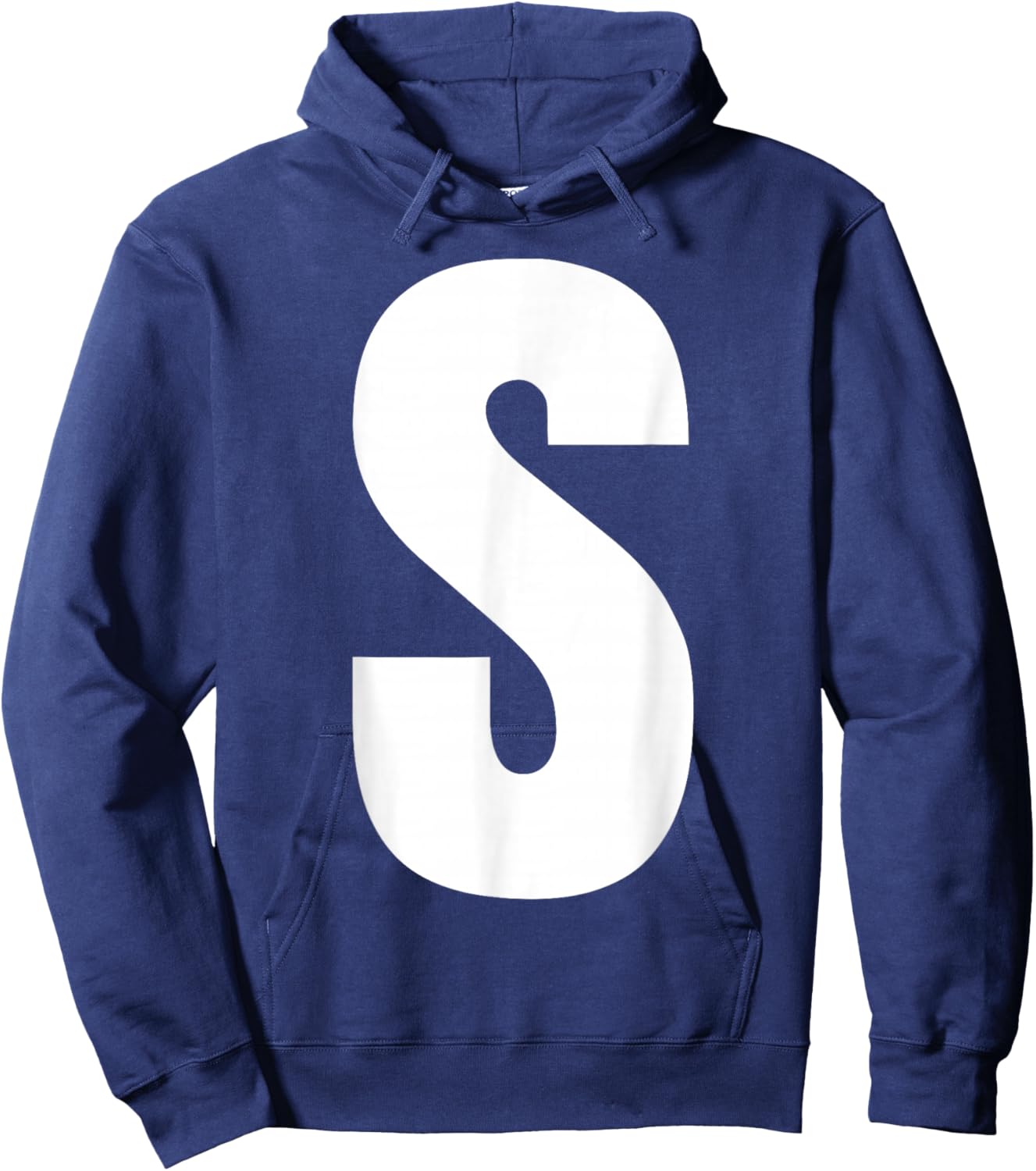 Letter S Capital Bold Alphabet Matching Monogram Hoodie - Hoodie | Navy