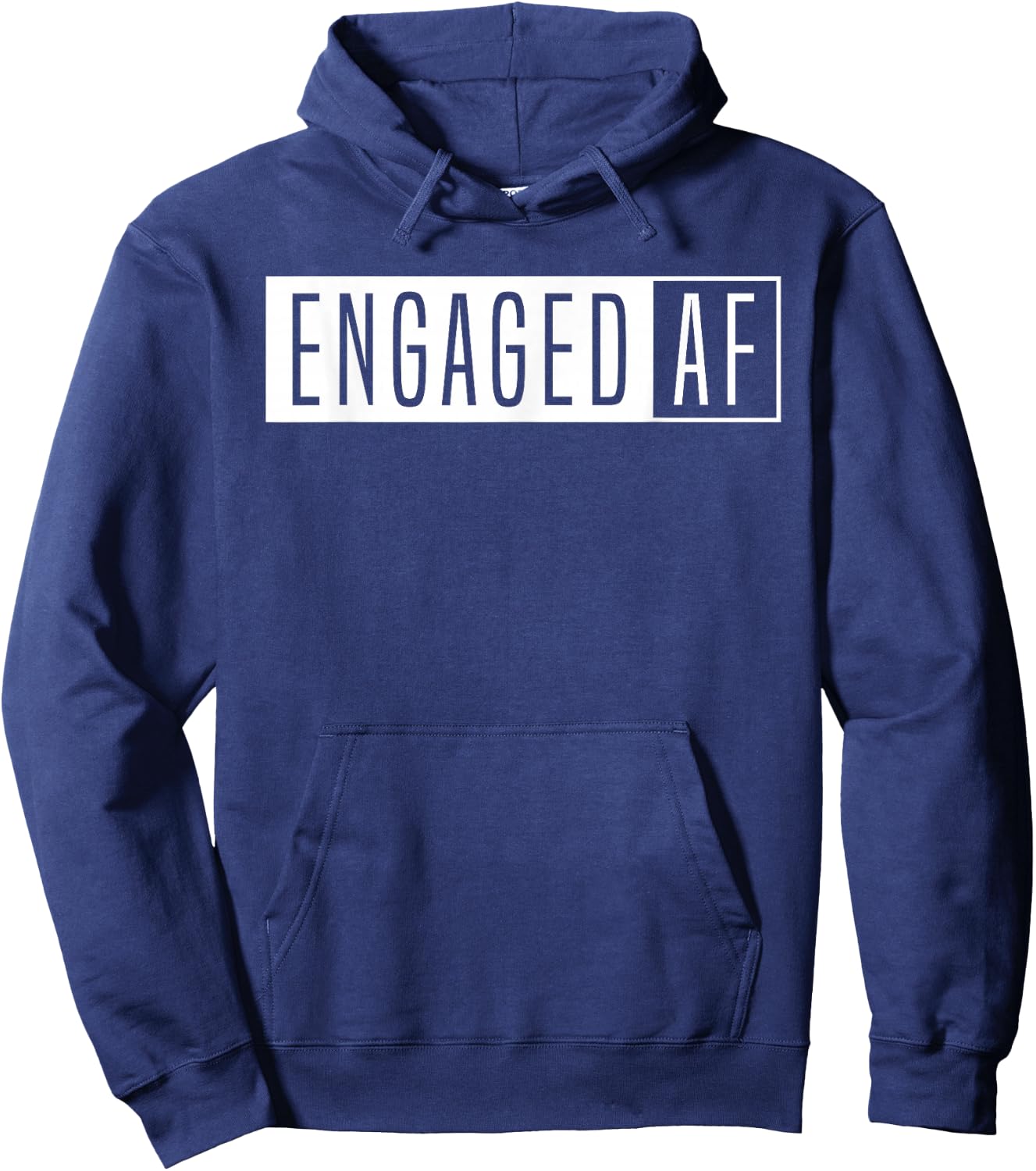Women's Engaged AF-Just Married-Girlfriend Fiancee Hoodie - Hoodie | Navy