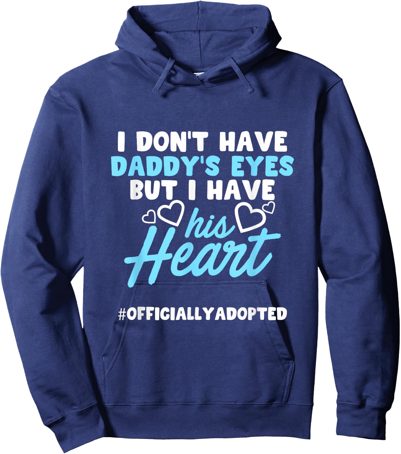 Adoption Announcement Day Family Gifts Dad Heart Hoodie - Hoodie | Navy
