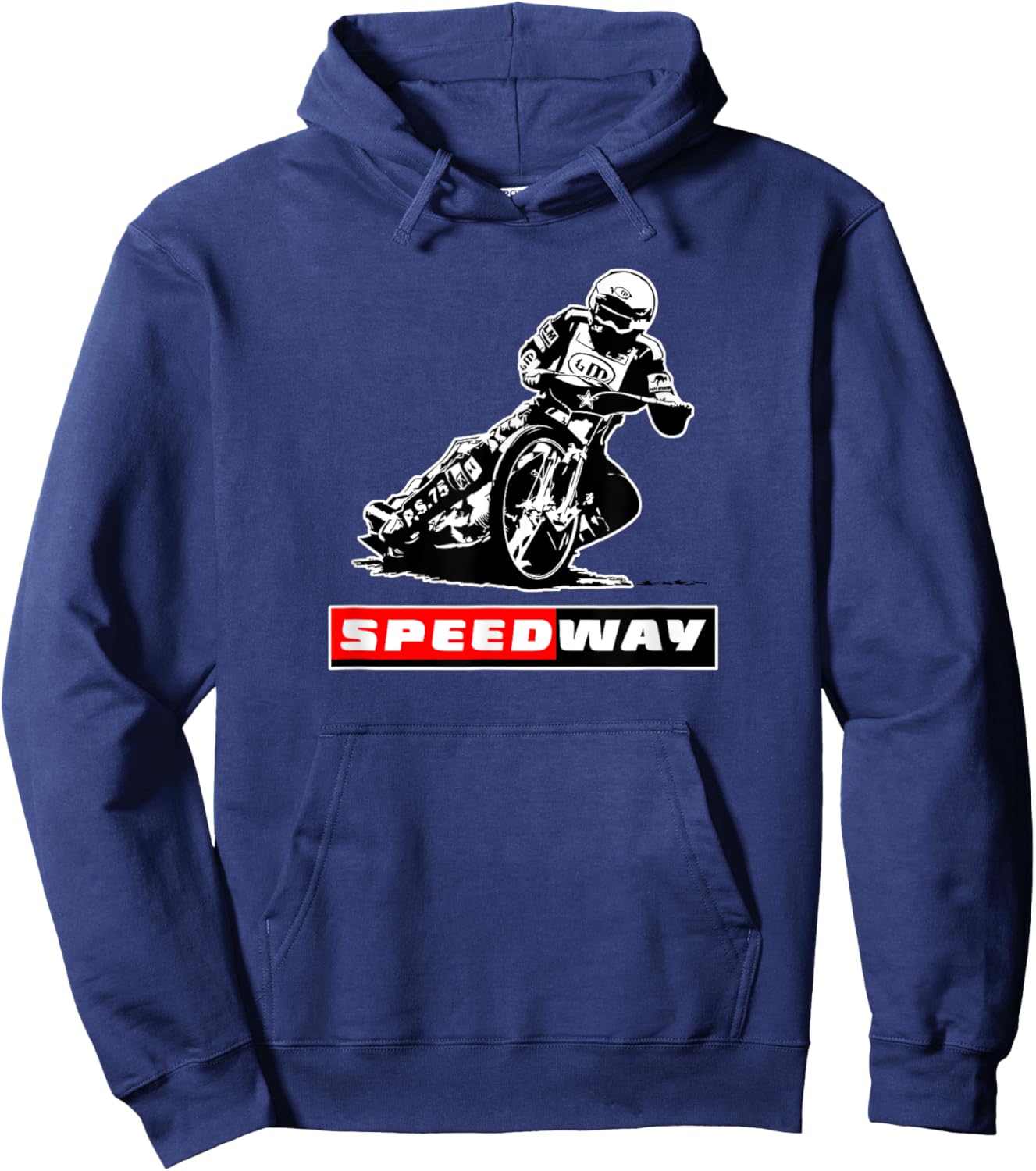 Motorbike Speedway Track Sports Motorcycle Racing Hoodie - Hoodie | Navy