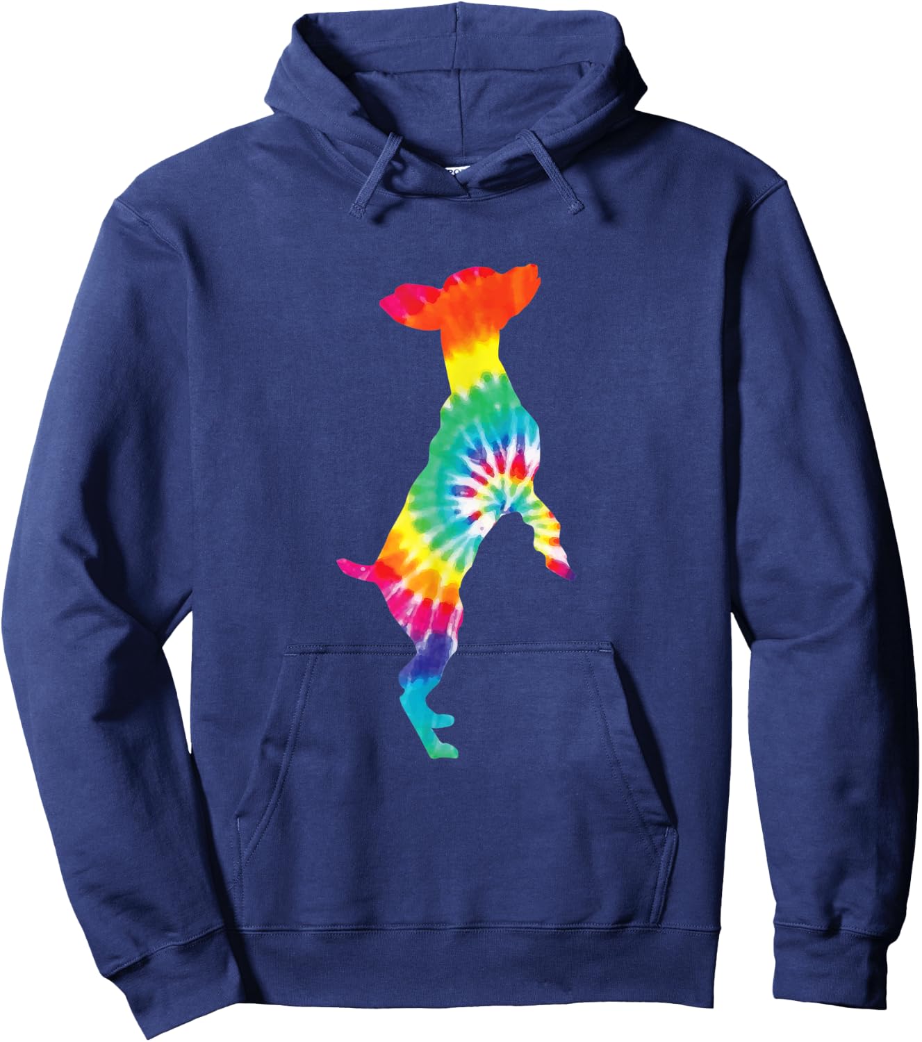 Tie Dye Dog Shirt Hippie Animal Retro Puppy Gift Hoodie - Hoodie | Navy