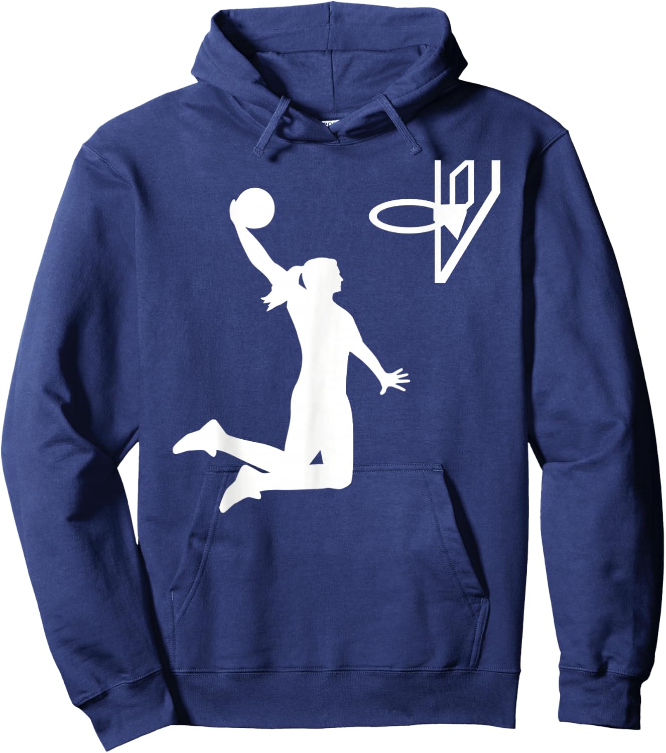 Basketball Girl Woman Hoodie - Hoodie | Navy