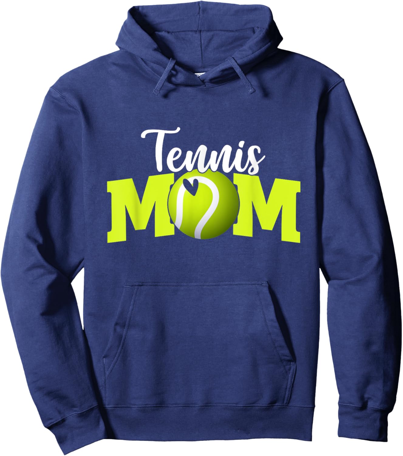 Tennis Mom Cute Letter Print Women Cute Mother's Day Hoodie - Hoodie | Navy
