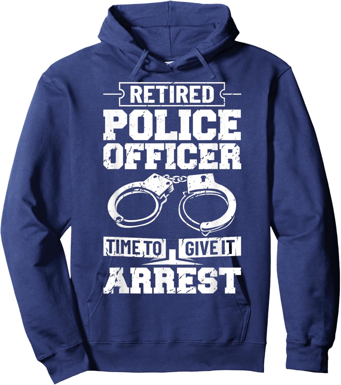 Police Retirement Law Enforcement Retired Police Officer Hoodie - Hoodie | Navy