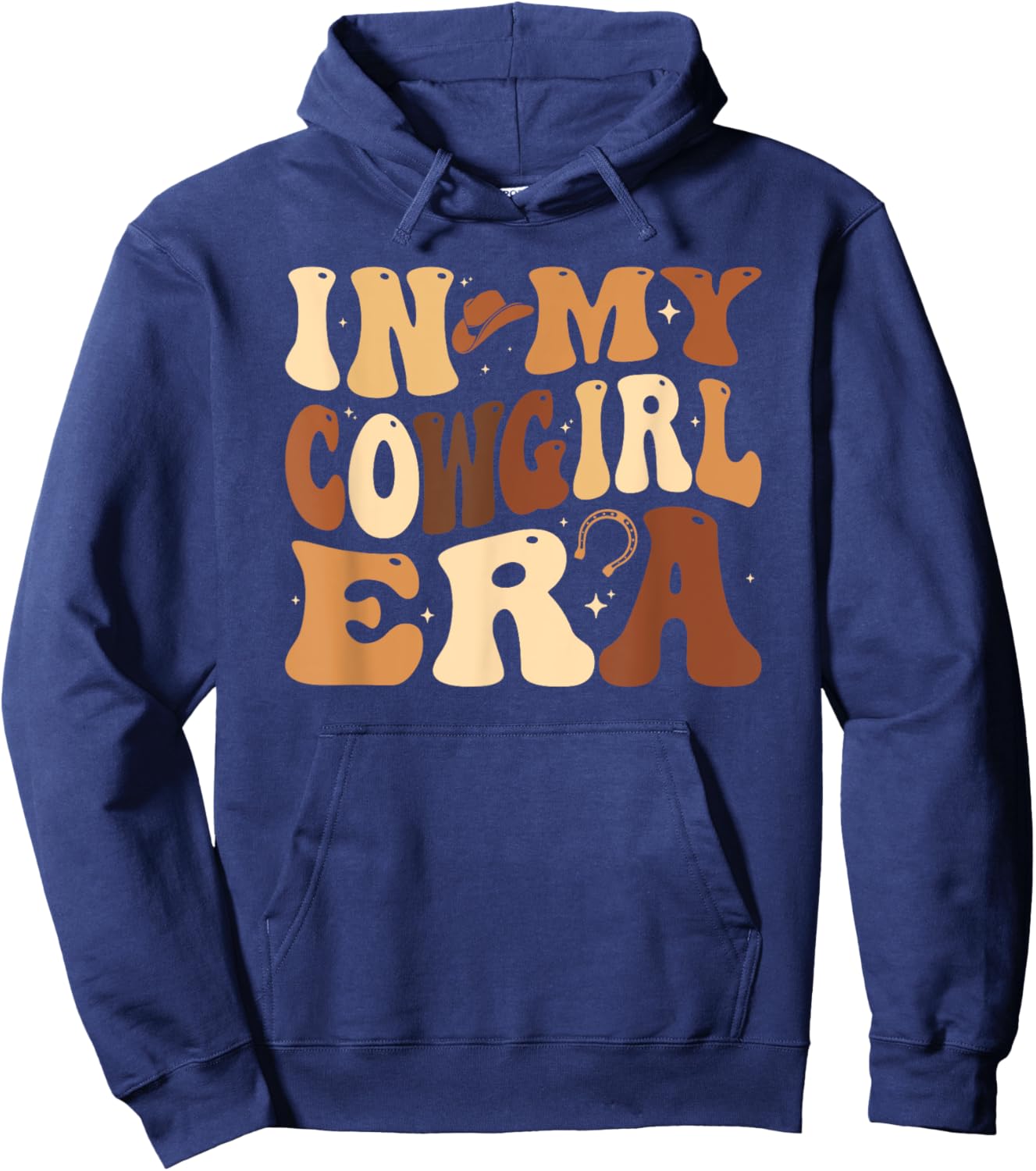 Cowgirl Rodeo Western Country Melanin In My Cowgirl Era Hoodie - Hoodie | Navy