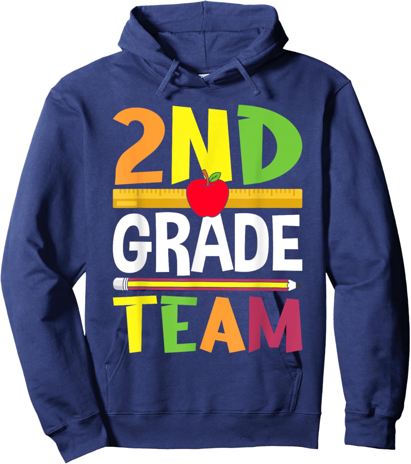 2nd Grade Team 2nd Grade Squad Teacher Hoodie - Hoodie | Navy