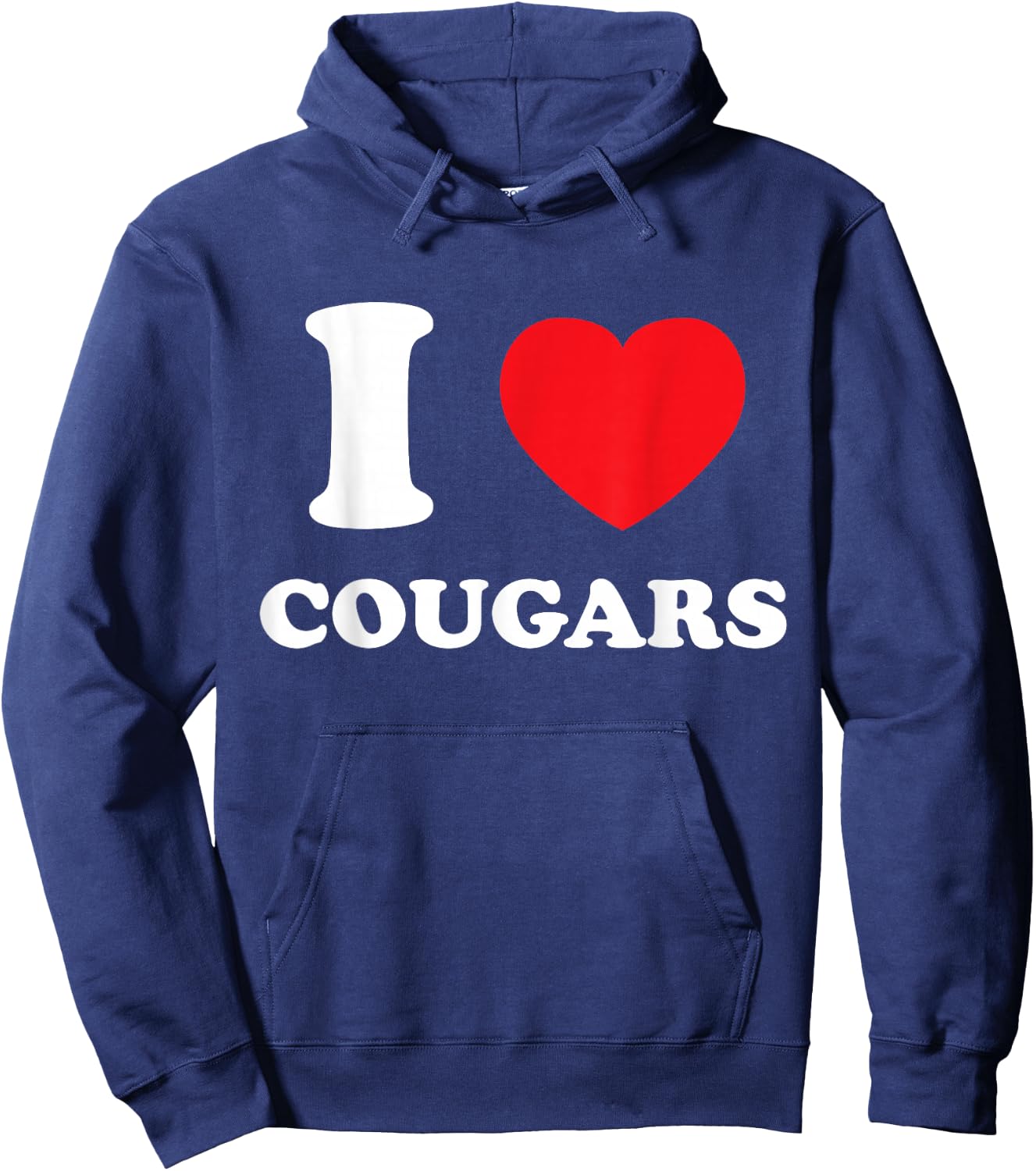 I Love Heart Cougars And Mature Sexy Women Hoodie - Hoodie | Navy