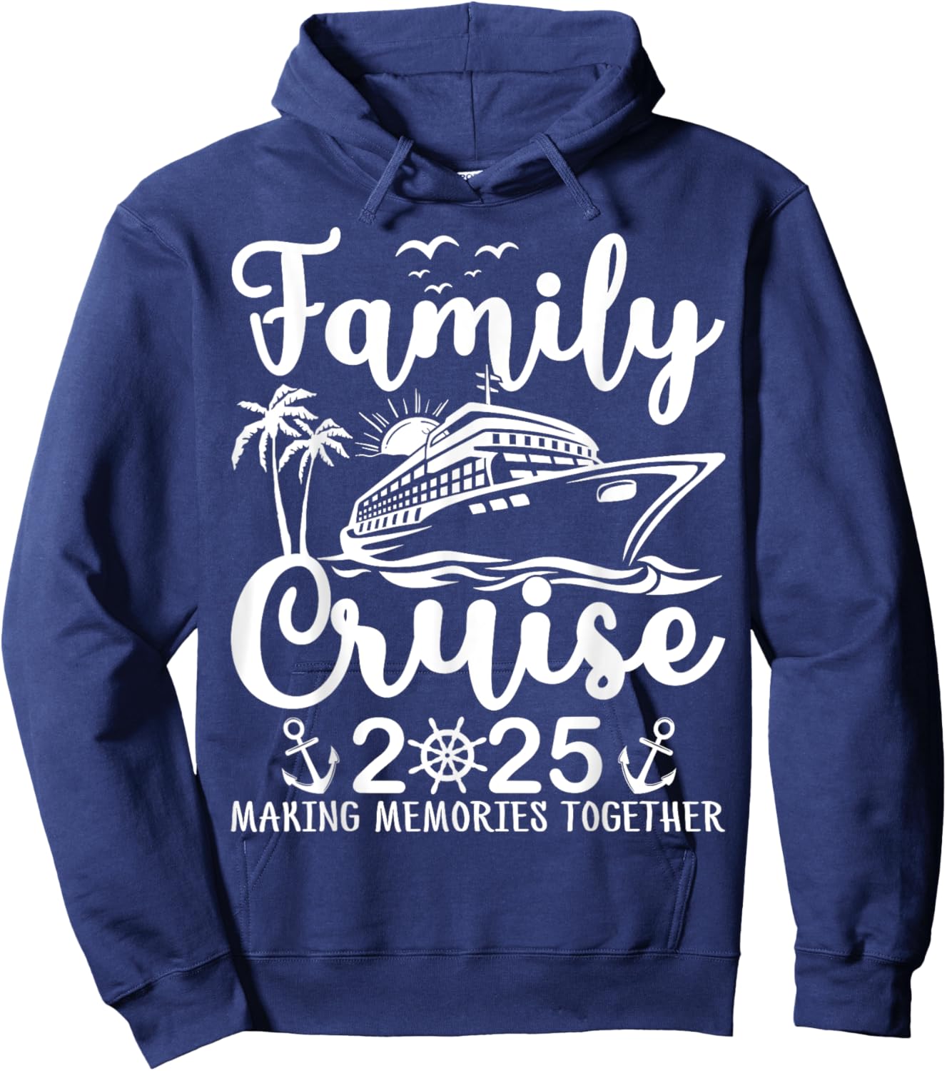 Family Cruise 2025 Family Matching Cruise Vacation Party Hoodie - Hoodie | Navy