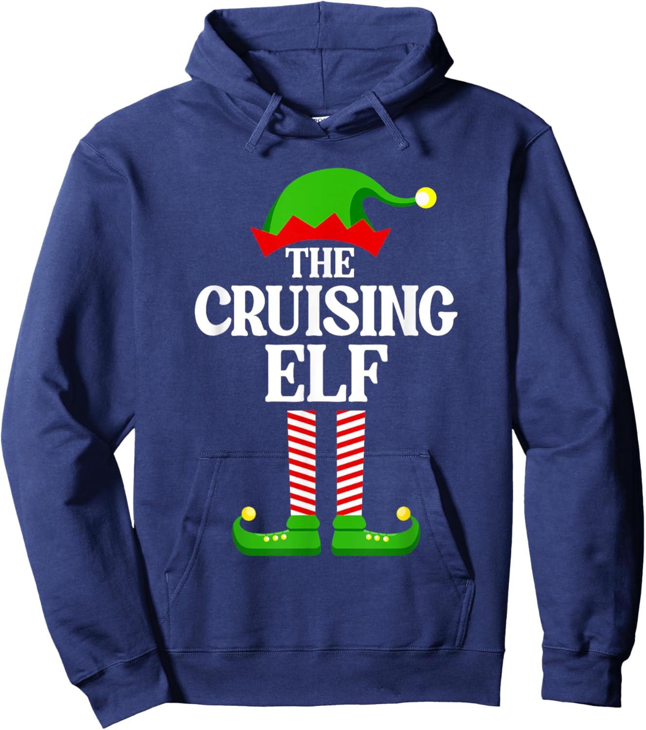 Cruising Elf Family Matching Group Funny Christmas Hoodie - Hoodie | Navy