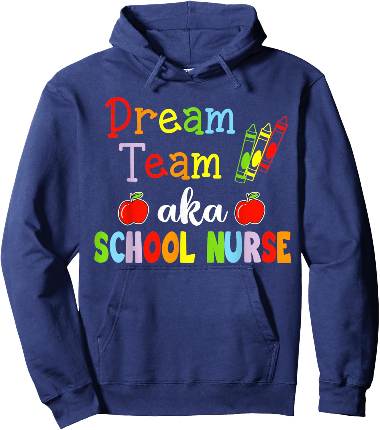 Dream-Team Aka School Nurses Back To School 100th Day Hoodie - Hoodie | Navy