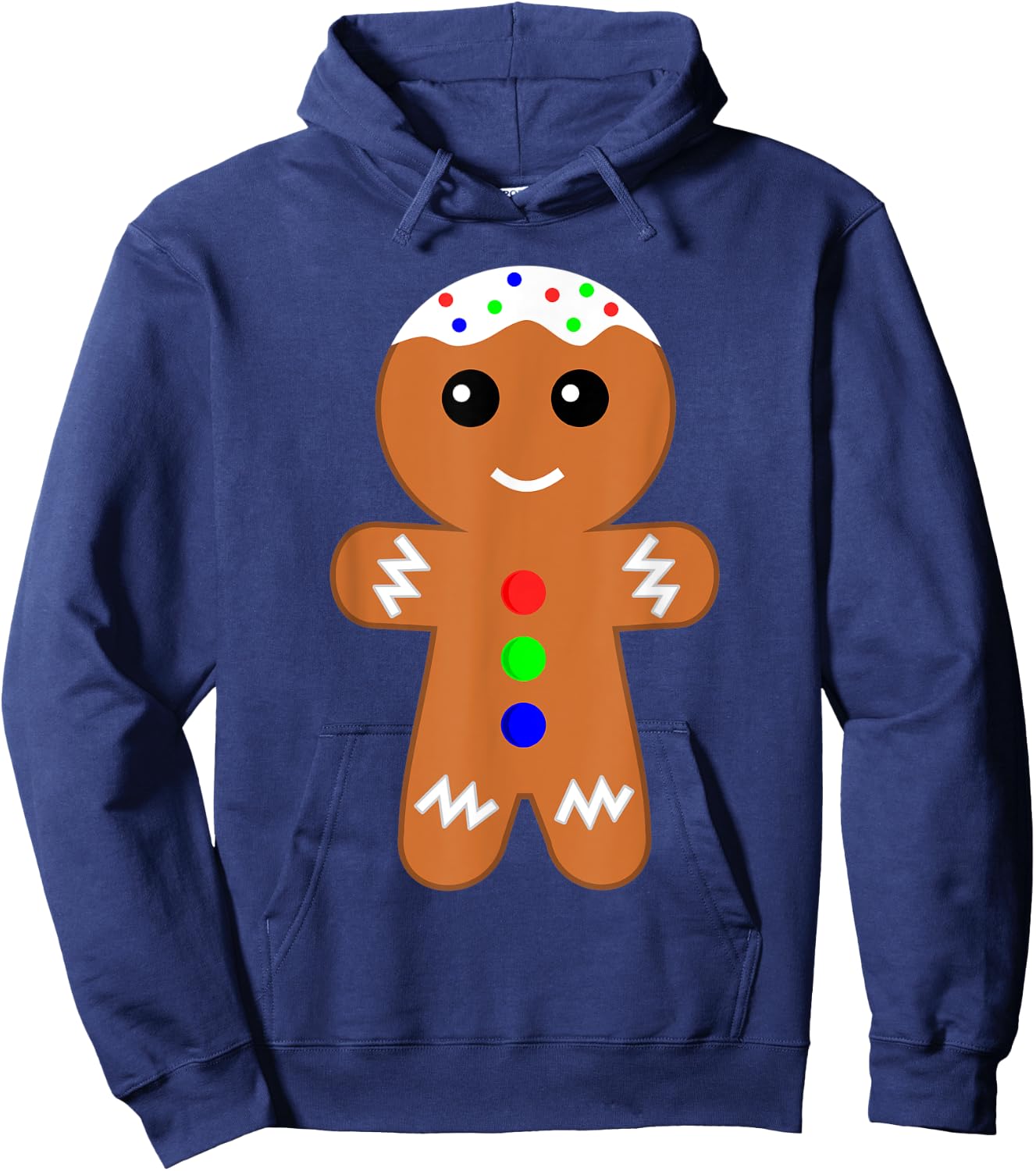 Ginger Bread Gingerbread Man Christmas Holiday Gift Hoodie - Hoodie | Navy
