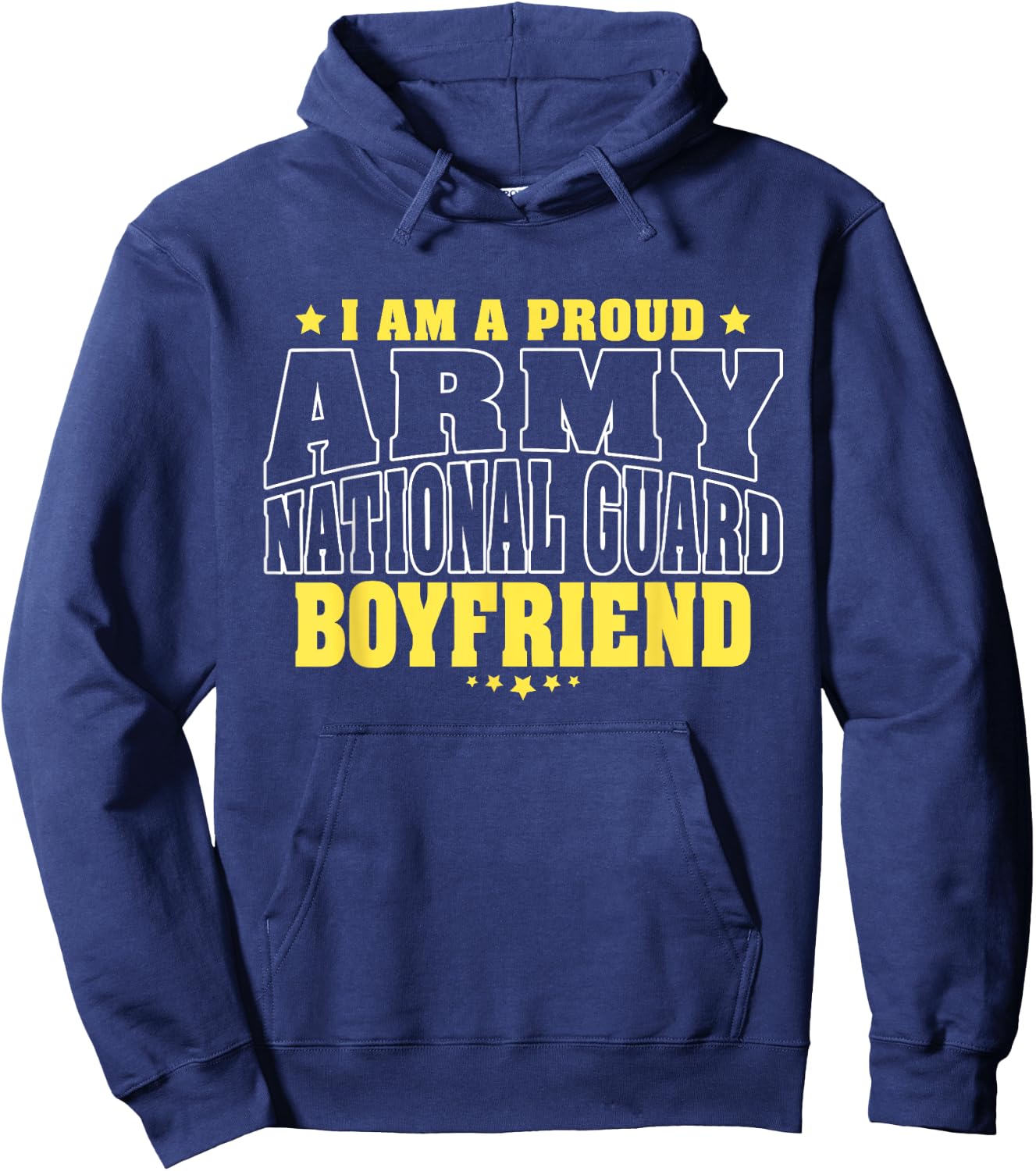 I Am A Proud Army National Guard Boyfriend - Military Couple Hoodie - Hoodie | Navy
