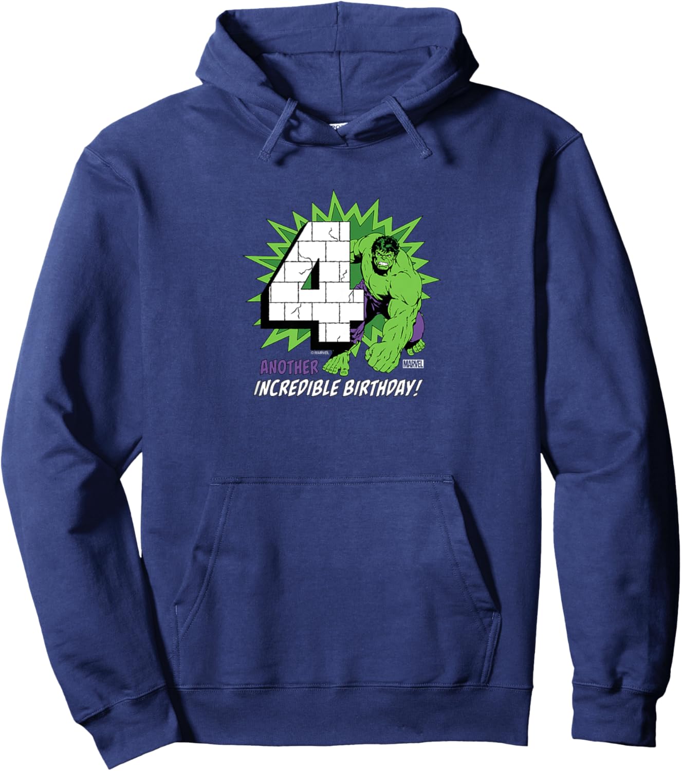 Hulk - 4th Birthday Hoodie - Hoodie | Navy