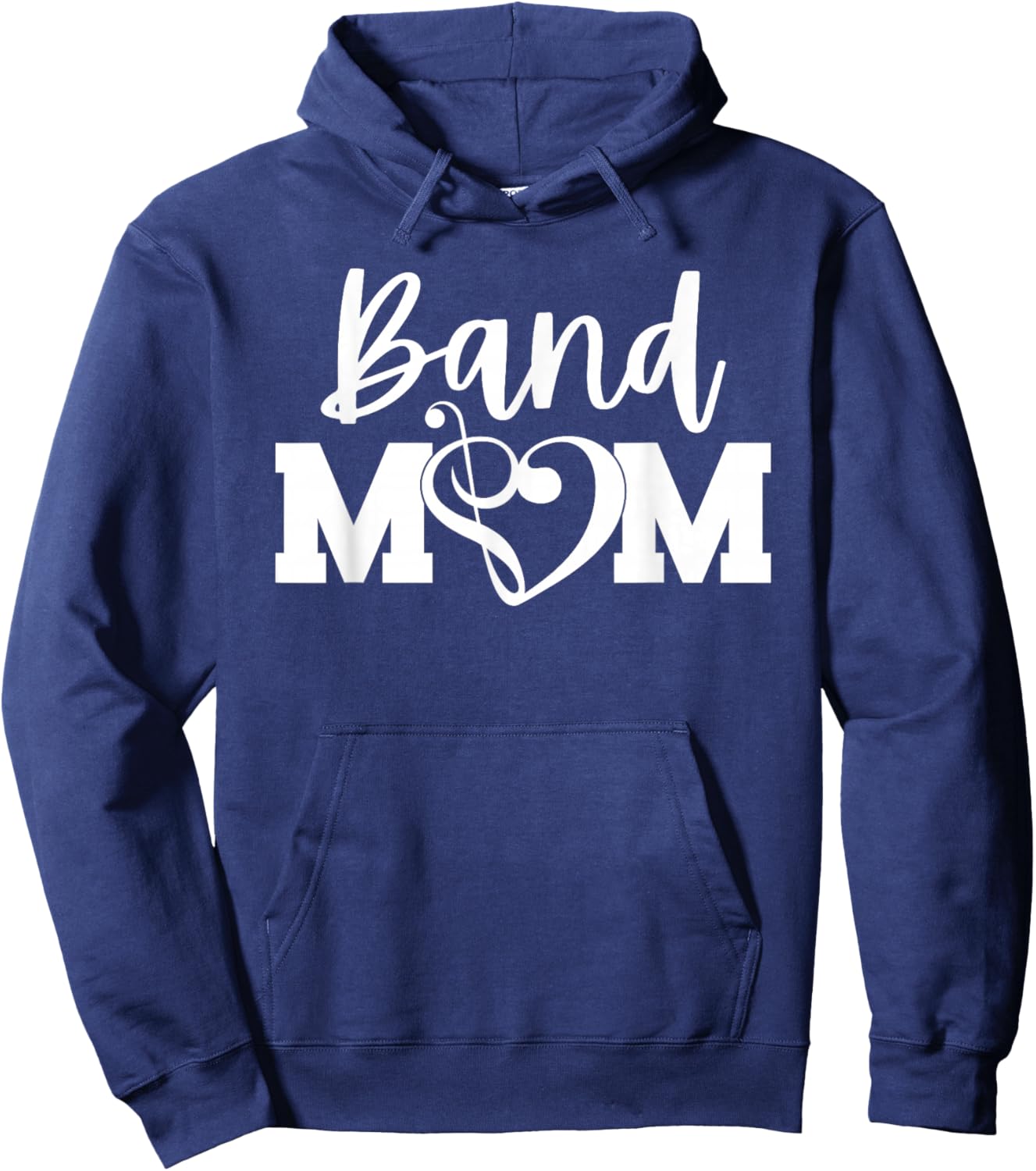 Band Mom Proud Band Mom Musical Marching Band Trumpet Hoodie - Hoodie | Navy