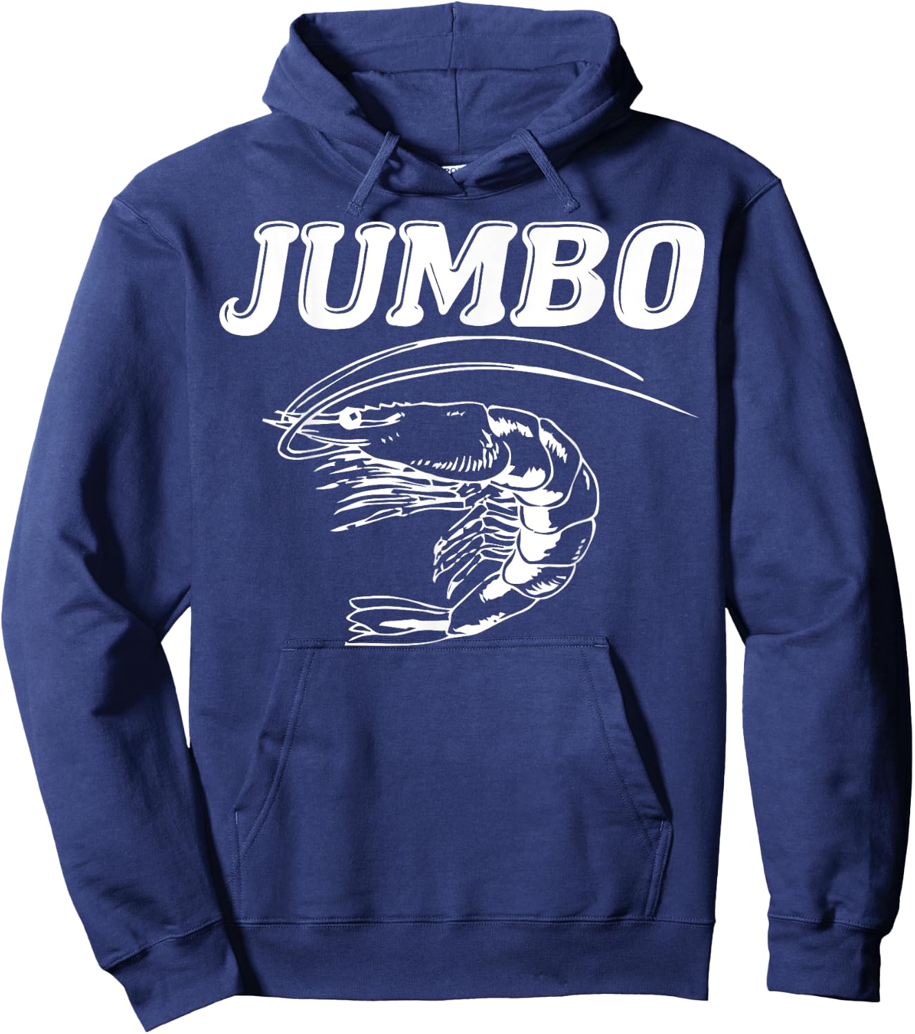 Shrimp Jumbo Shrimp, Shellfish and Seafood as Hoodie - Hoodie | Navy