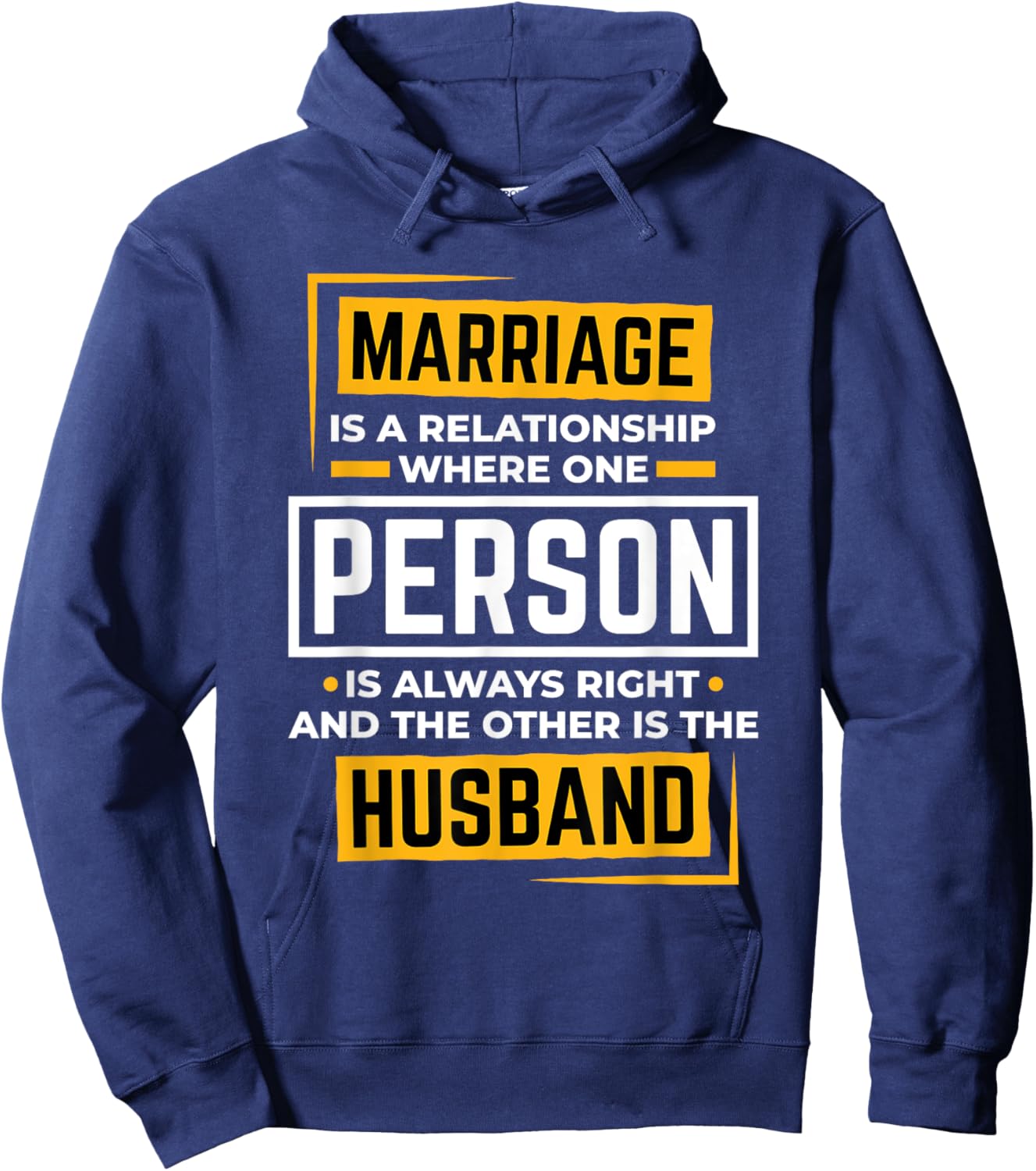 Funny Husband Wife Marriage is A Relationship Women Hoodie - Hoodie | Navy