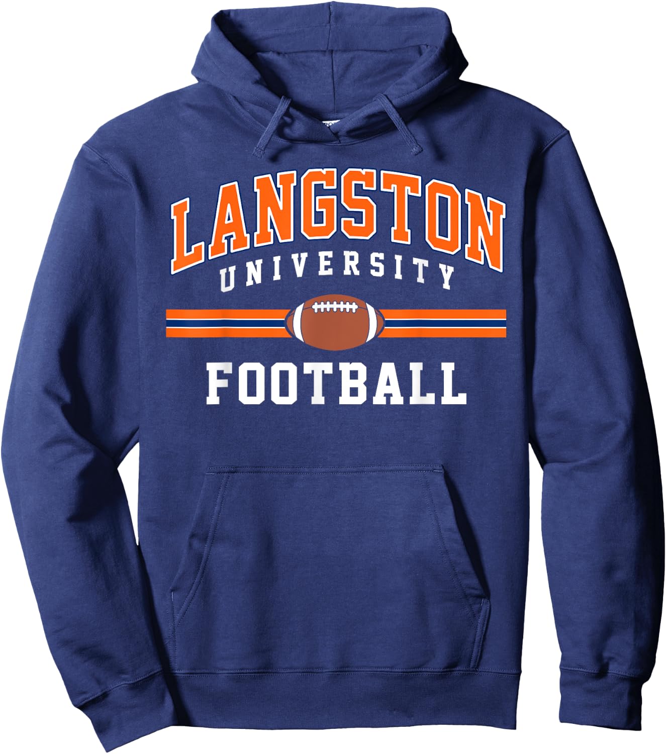 Langston University Football Arch Vintage Design Men Women Hoodie - Hoodie | Navy