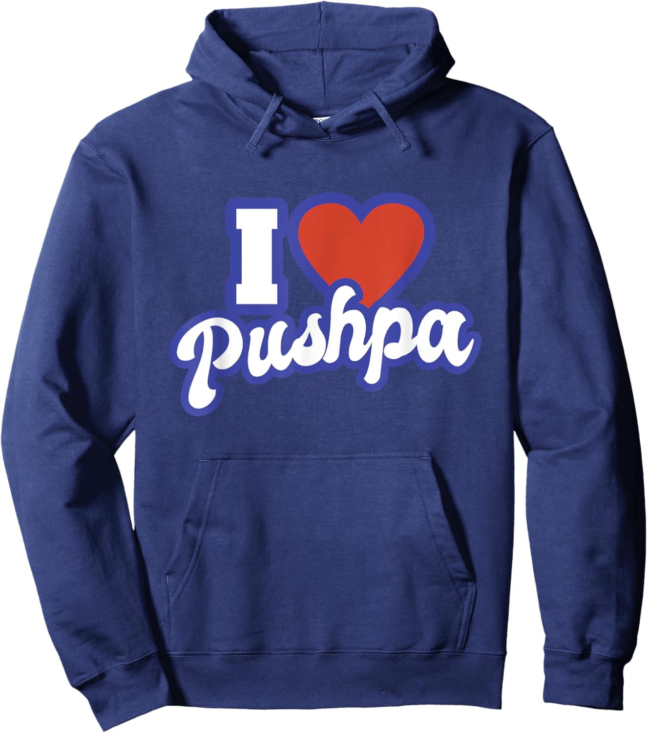 I Love Pushpa Hoodie - Hoodie | Navy