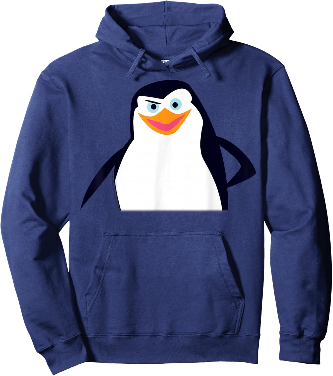 Madagascar Skipper Large Face Portrait Hoodie - Hoodie | Navy