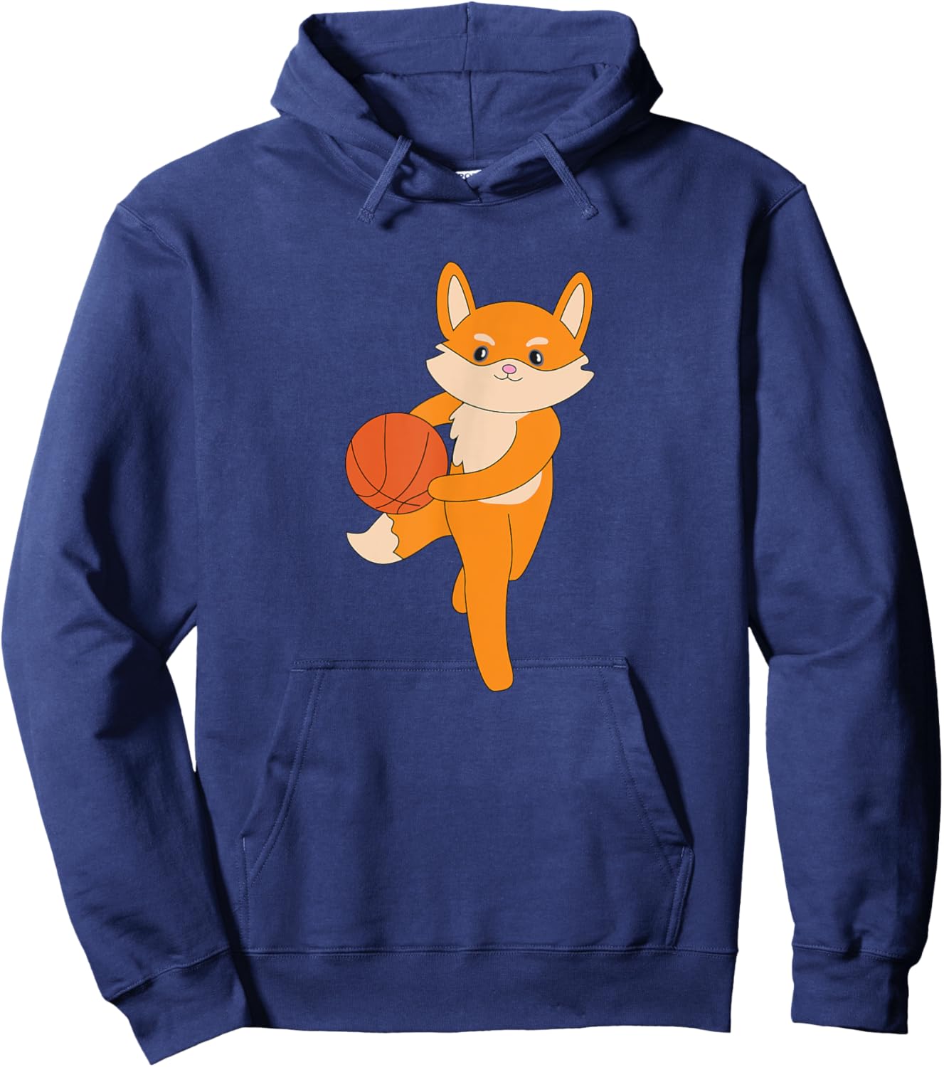Fox Playing Basketball Wildlife Basketball Player Hoodie - Hoodie | Navy