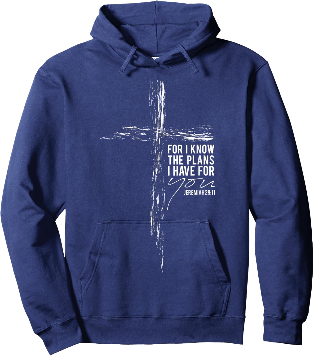Jeremiah 29:11 Christian Cross Gifts Men Women Wife Husband Hoodie - Hoodie | Navy