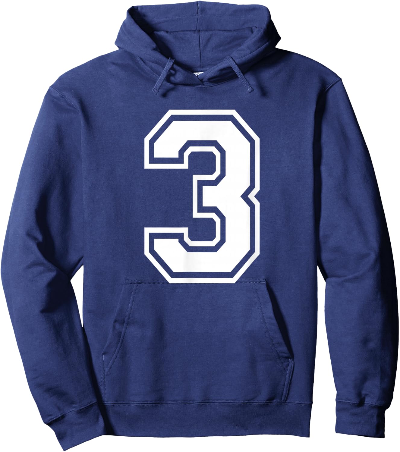Number 3 Birthday Sports Player Team Numbered Jersey Hoodie - Hoodie | Navy