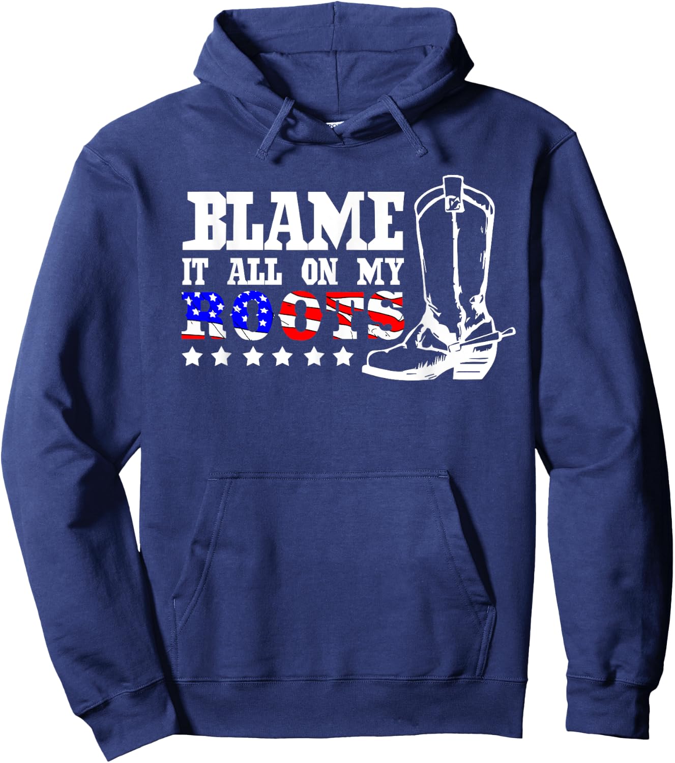 Blame It All On My Roots-Garth Country Music Men Women Hoodie - Hoodie | Navy