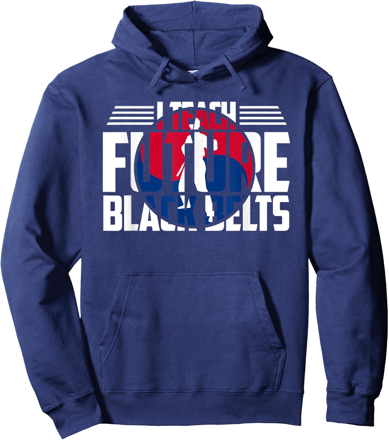 Taekwondo Instructor Gift Martial Arts Teacher Korean Flag Hoodie - Hoodie | Navy