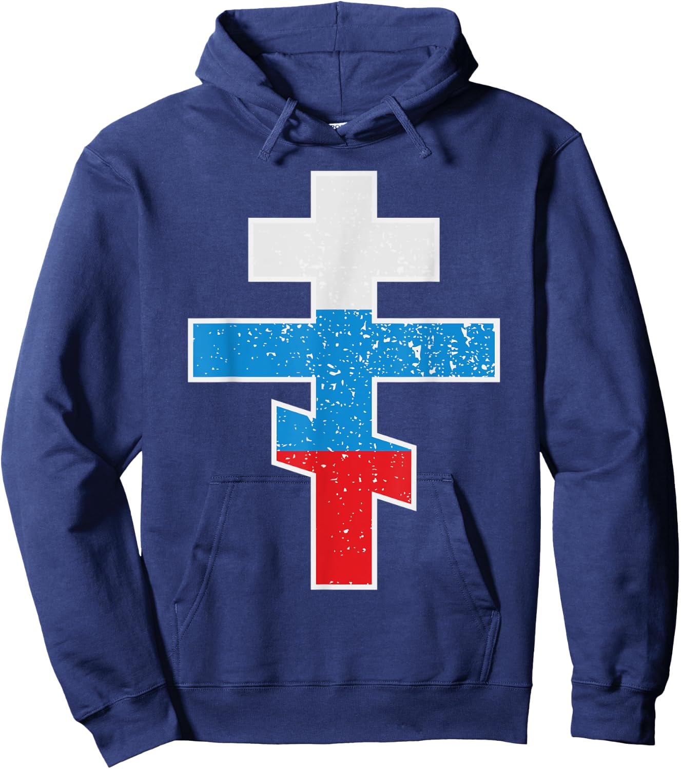 Russian Orthodox Cross Hoodie - Hoodie | Navy