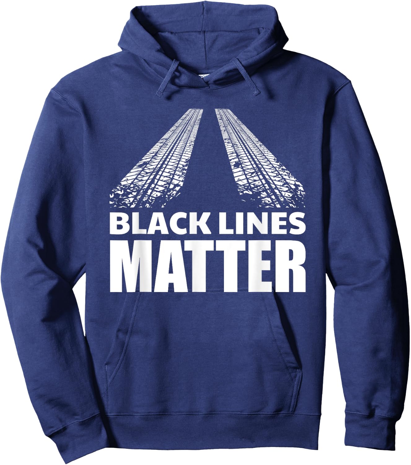 Black Lines Matter | Cool Vehicle Car Burnout Gag Gift Hoodie - Hoodie | Navy