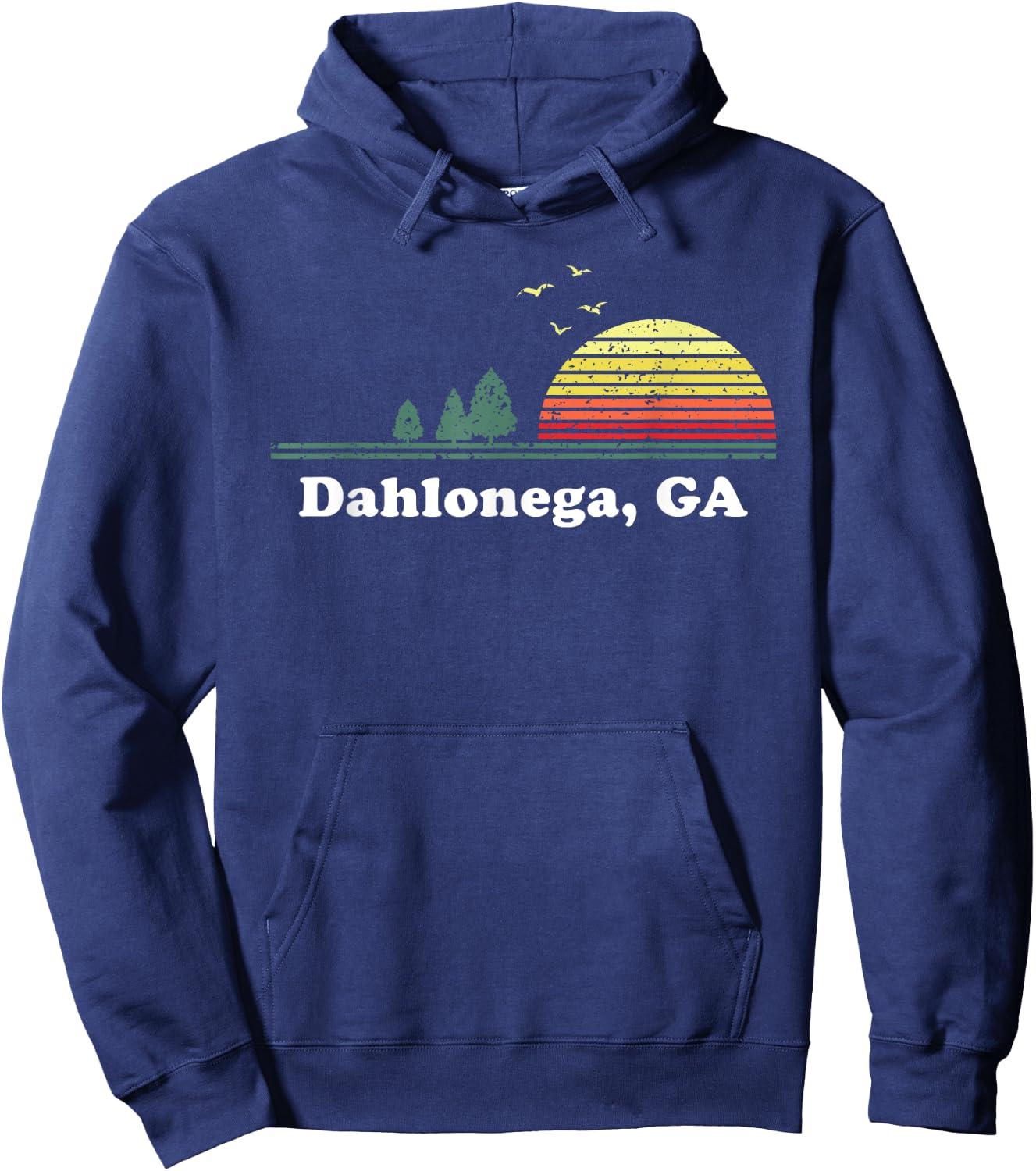 Vintage Dahlonega, Georgia Home Souvenir Print Hoodie - Hoodie | Navy