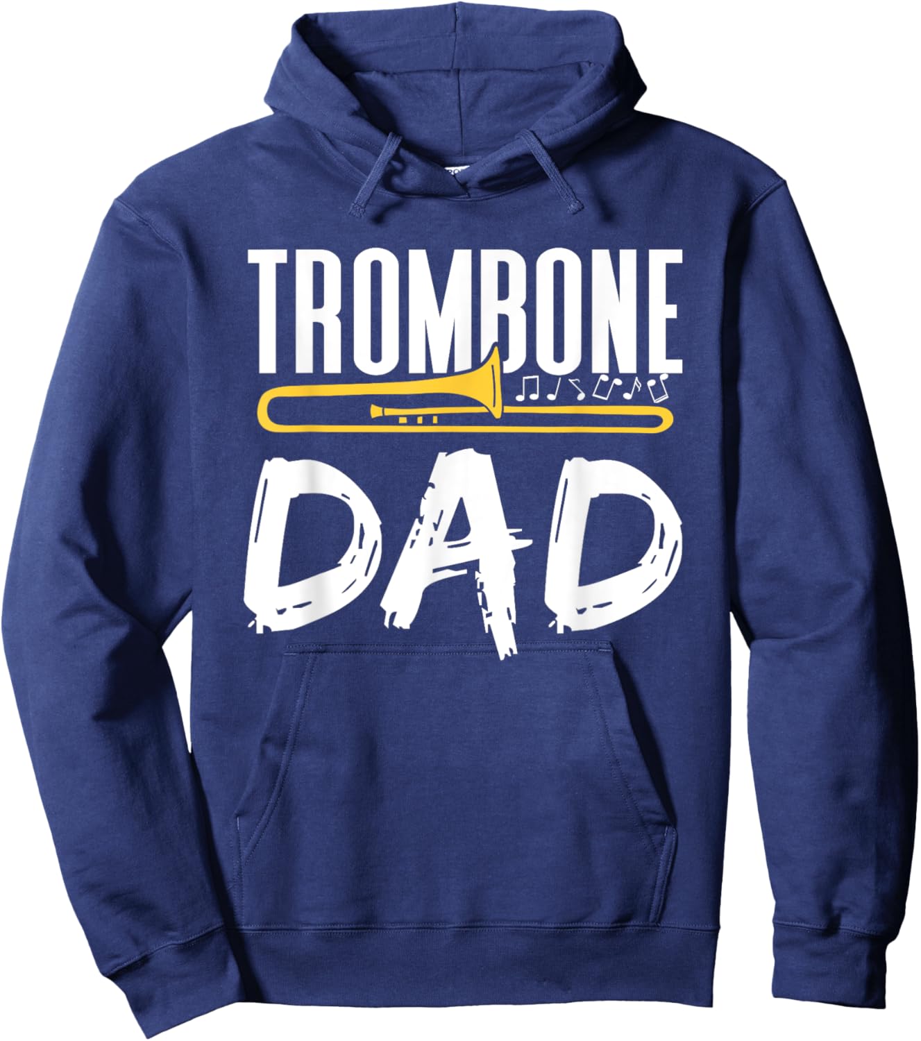 Trombone Dad Instrument Player Trombones Trombonist Father Hoodie - Hoodie | Navy