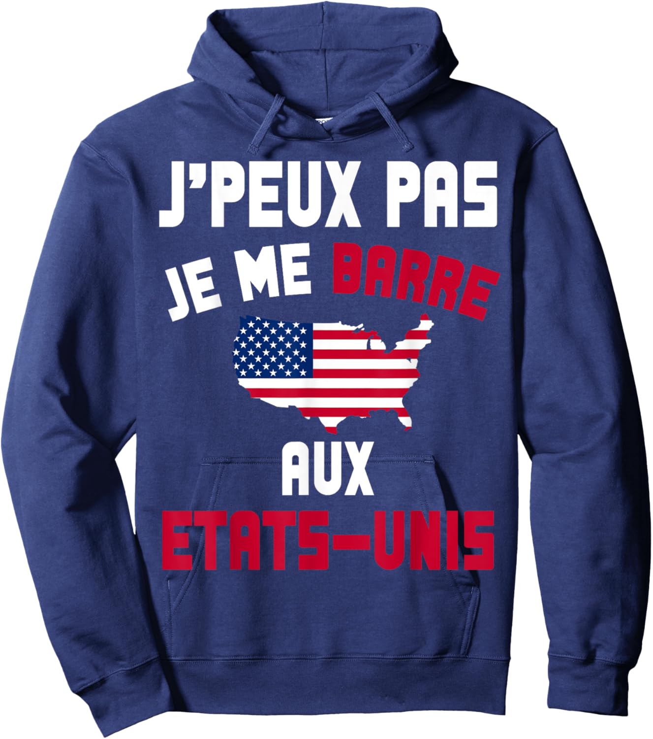 I Can't I Bar USA Gift Travel USA , Black, S Hoodie - Hoodie | Navy