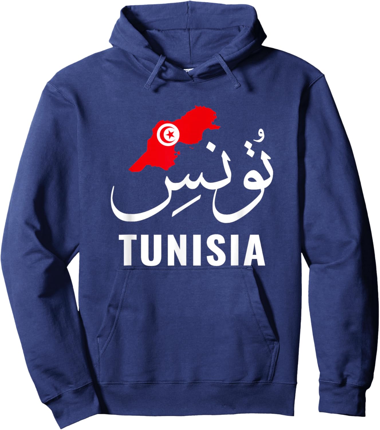 Tunesien Name in arabisch Tunesien Karte Tunesien Flagge Tunesien Hoodie - Hoodie | Navy