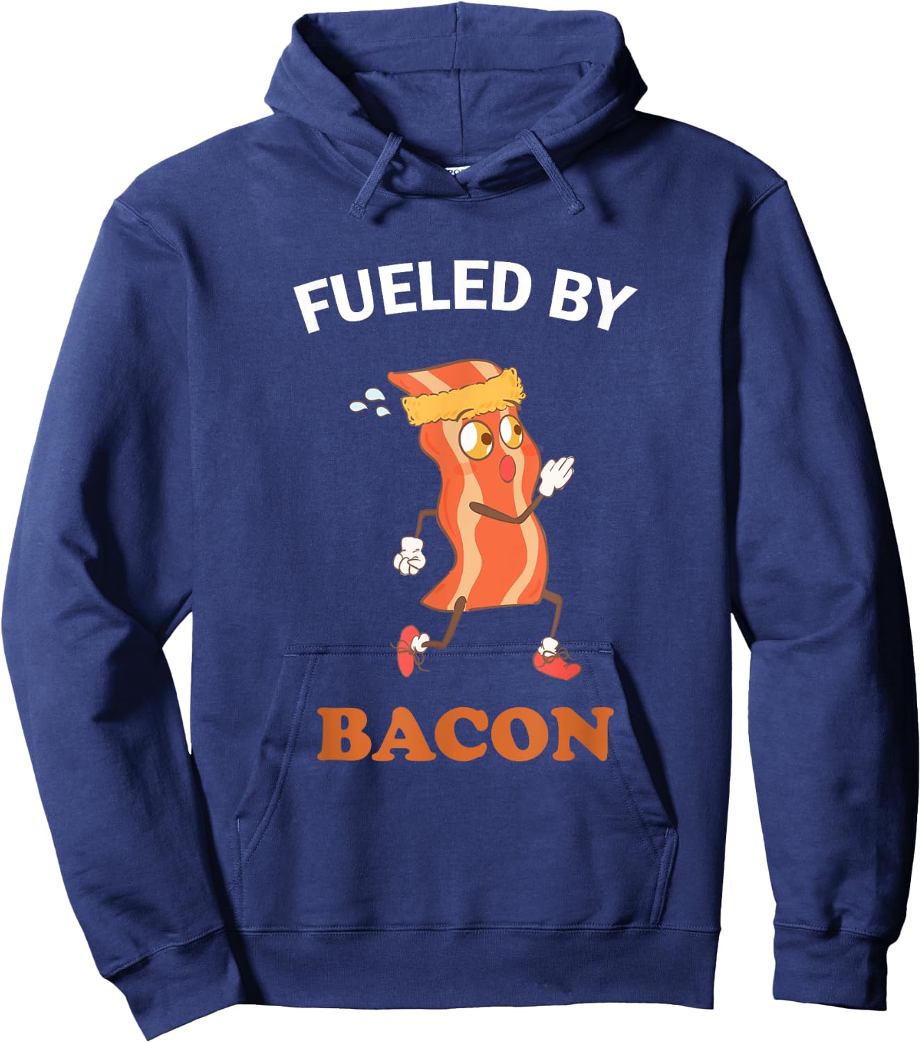 Fueled By Bacon Low Carb Keto Diet Workout Gym Fitness Gift Hoodie - Hoodie | Navy