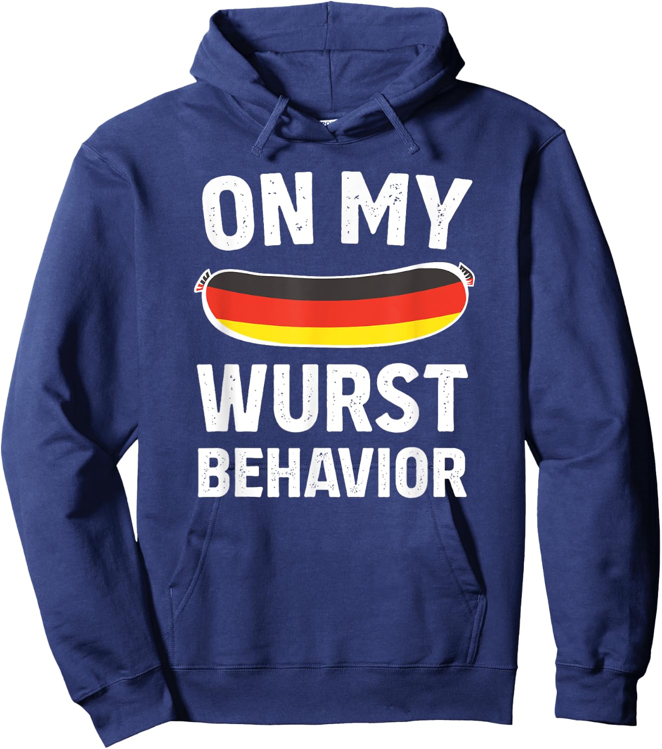 On My Wurst Behavior Oktoberfest Germany Flag Drinking Hoodie - Hoodie | Navy