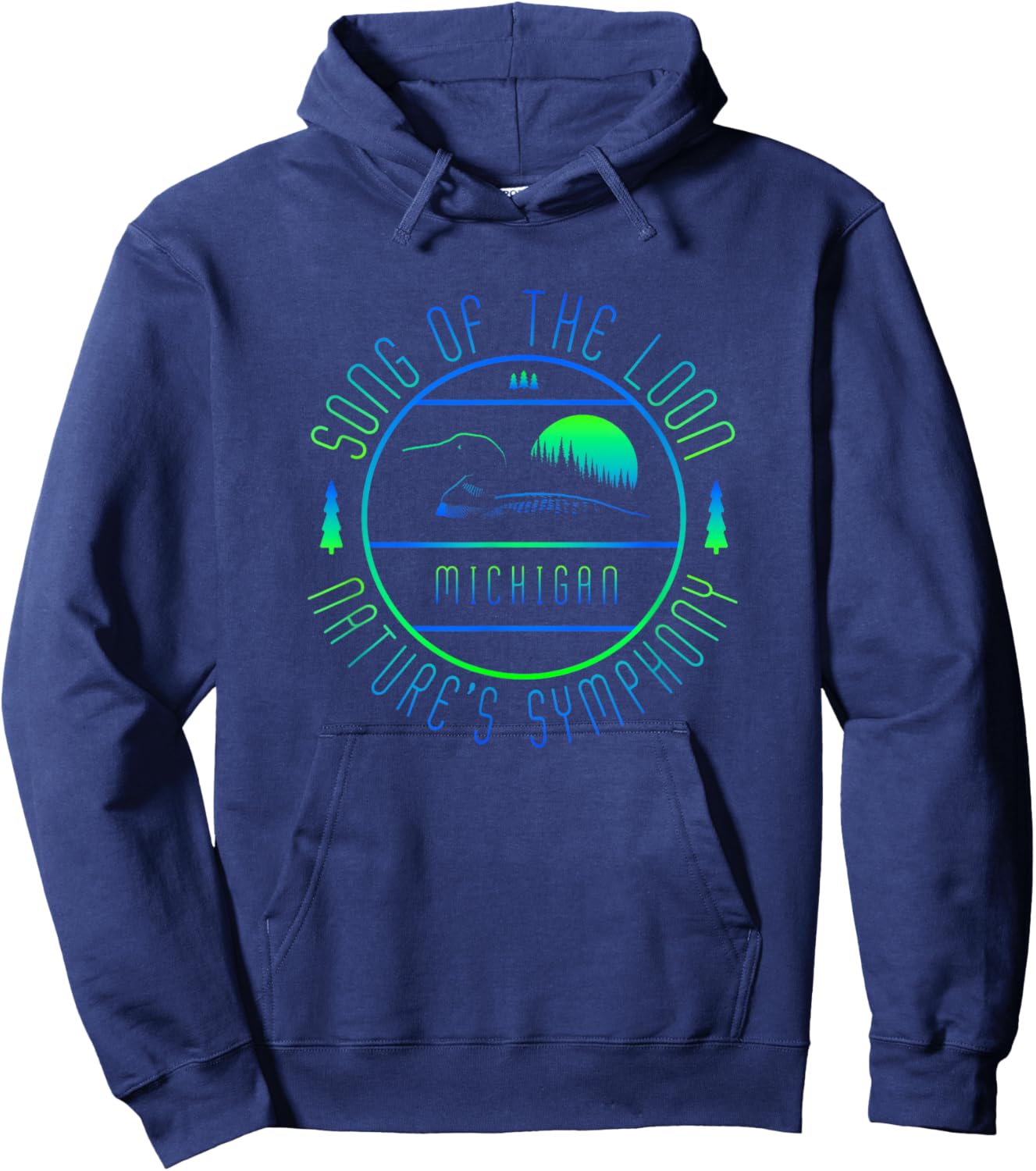 Michigan - Song Of The Loon - Michigan Loon Hoodie - Hoodie | Navy